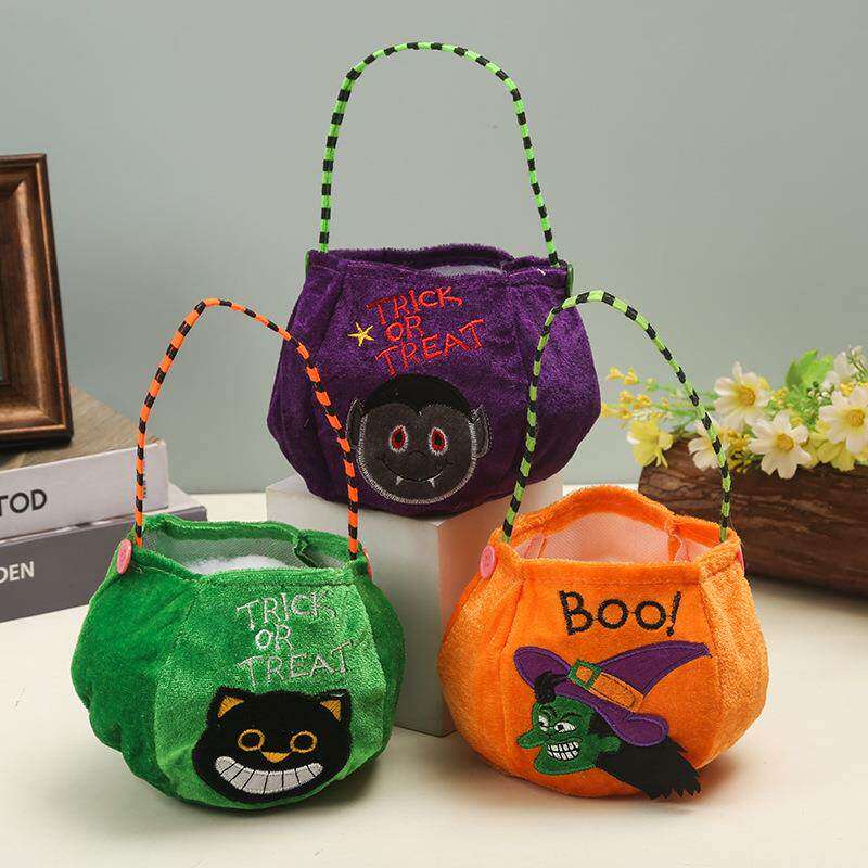 Halloween Handheld 3D Candy Bag万圣节手提立体糖果袋南瓜袋篮