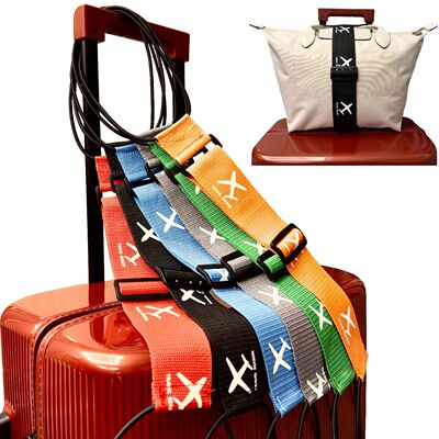 Aircraft Printed Nylon Luggage Fixed Strap with One Pack