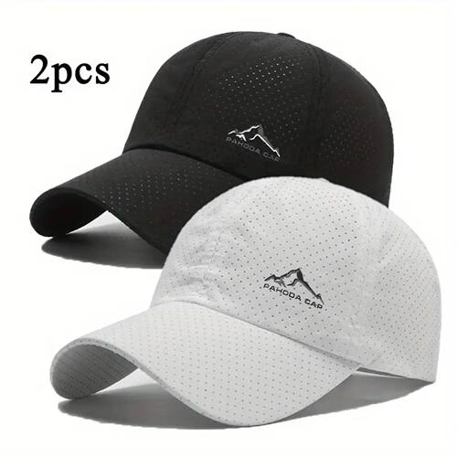 2PCS Unisex Baseball Caps Summer Quick drying Breathable Hat