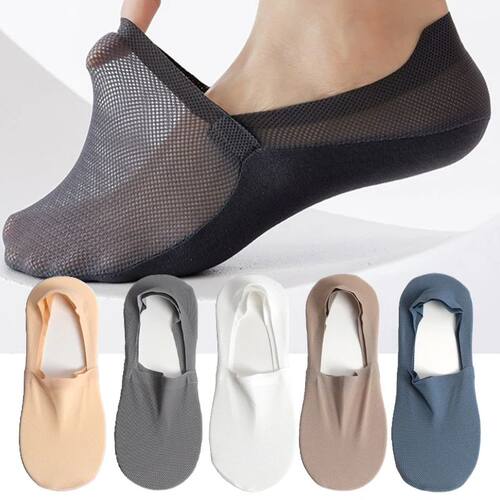 3 Pairs Men's Boat Socks 100% Cotton Deodorant Sweat Absorpt