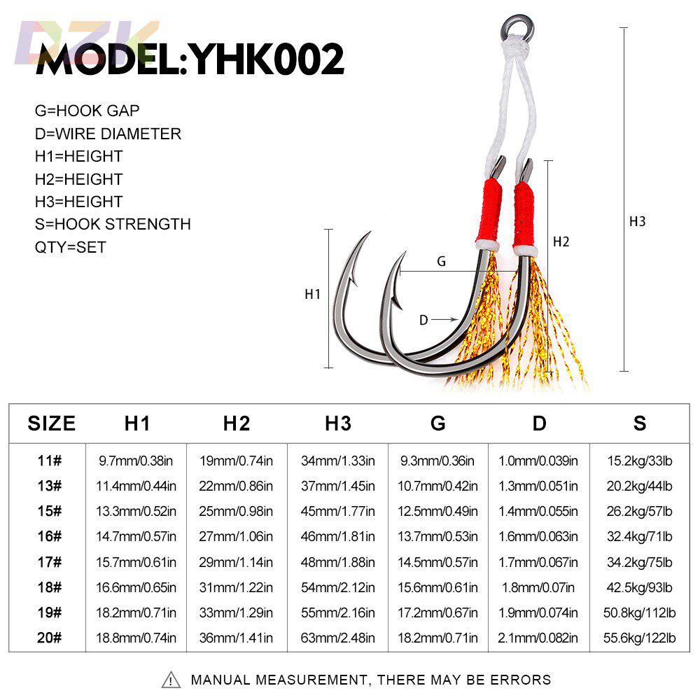 海钓铁板钩 绑亮丝铁板双钩 绑羽毛钩海钓船钓大力马主线鱼钩散m3