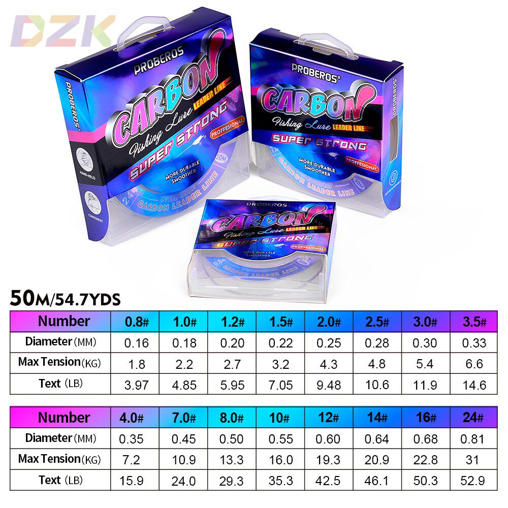 碳线前导线钓鱼线 耐磨路亚碳素线鱼线子线 日本原丝全碳渔线高m3