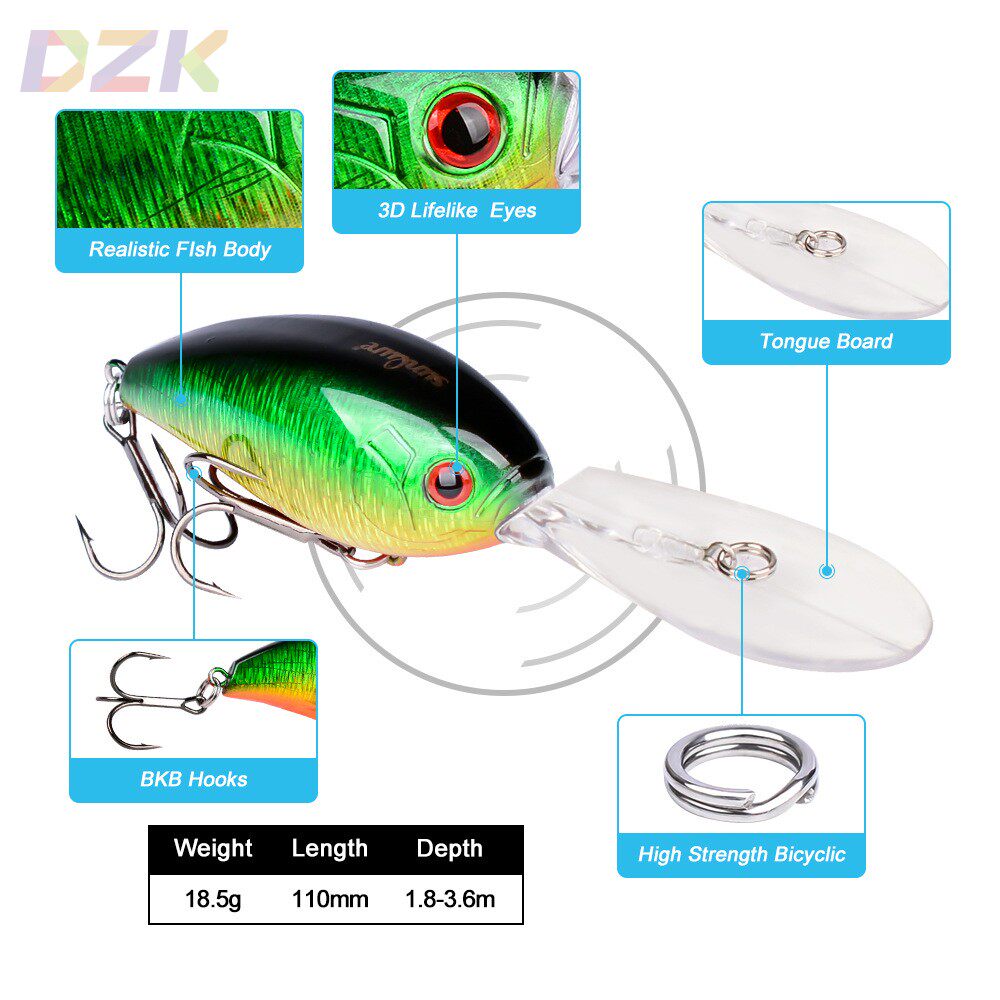 110mm浮水路亚饵小胖子塑料硬饵18.5g仿生饵摇滚假饵SC001m3