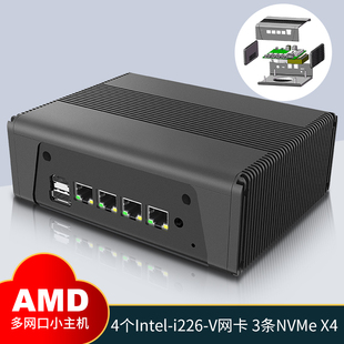 畅网微控AMD锐龙R5 5800U 5825U低功耗8核i226迷你PC 5500U