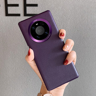 适用华为mate50pro手机壳曲屏新款 m40e高档素皮男女mate40pro网红mete30潮牌5g全包硅胶por保护套ins风薄创意