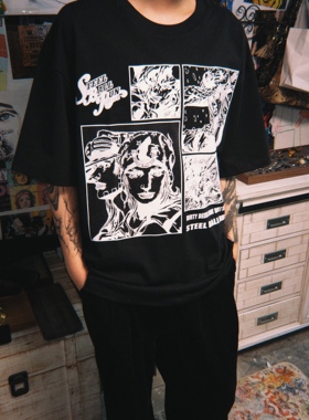 【黑黄皮显白推荐】KAICHUJIN原创jojo飙马野郎不起球免熨短袖