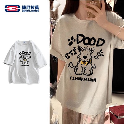 夏季纯棉男士卡通短袖T恤潮