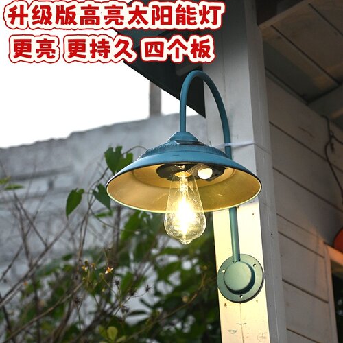 壁挂太阳能灯复古铁艺墙壁装饰