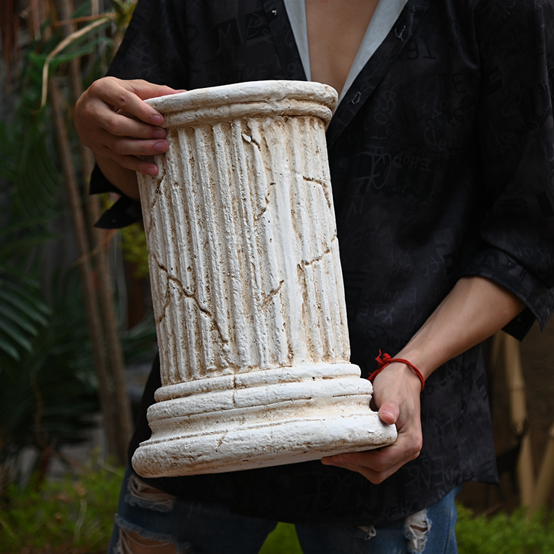 复古做旧花园庭院别墅圆形罗马柱