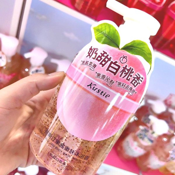 蔻斯汀草莓白桃青提果酱嫩肤沐浴露樱花玫瑰茉莉花瓣沐浴露