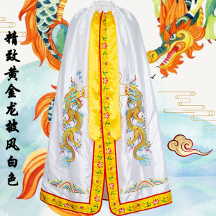 新款双龙披风佛像凤凰刺绣衣佛袍神明菩萨财神关帝庙仙家斗篷五爷