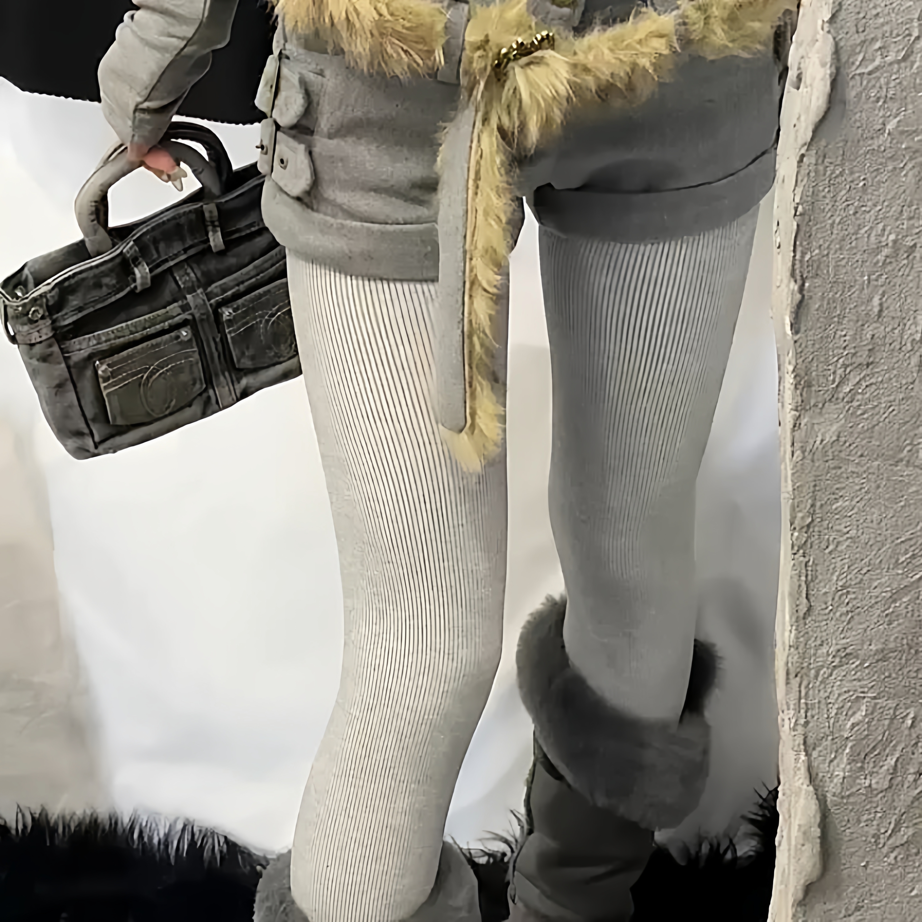 秋冬季加绒加厚打底裤