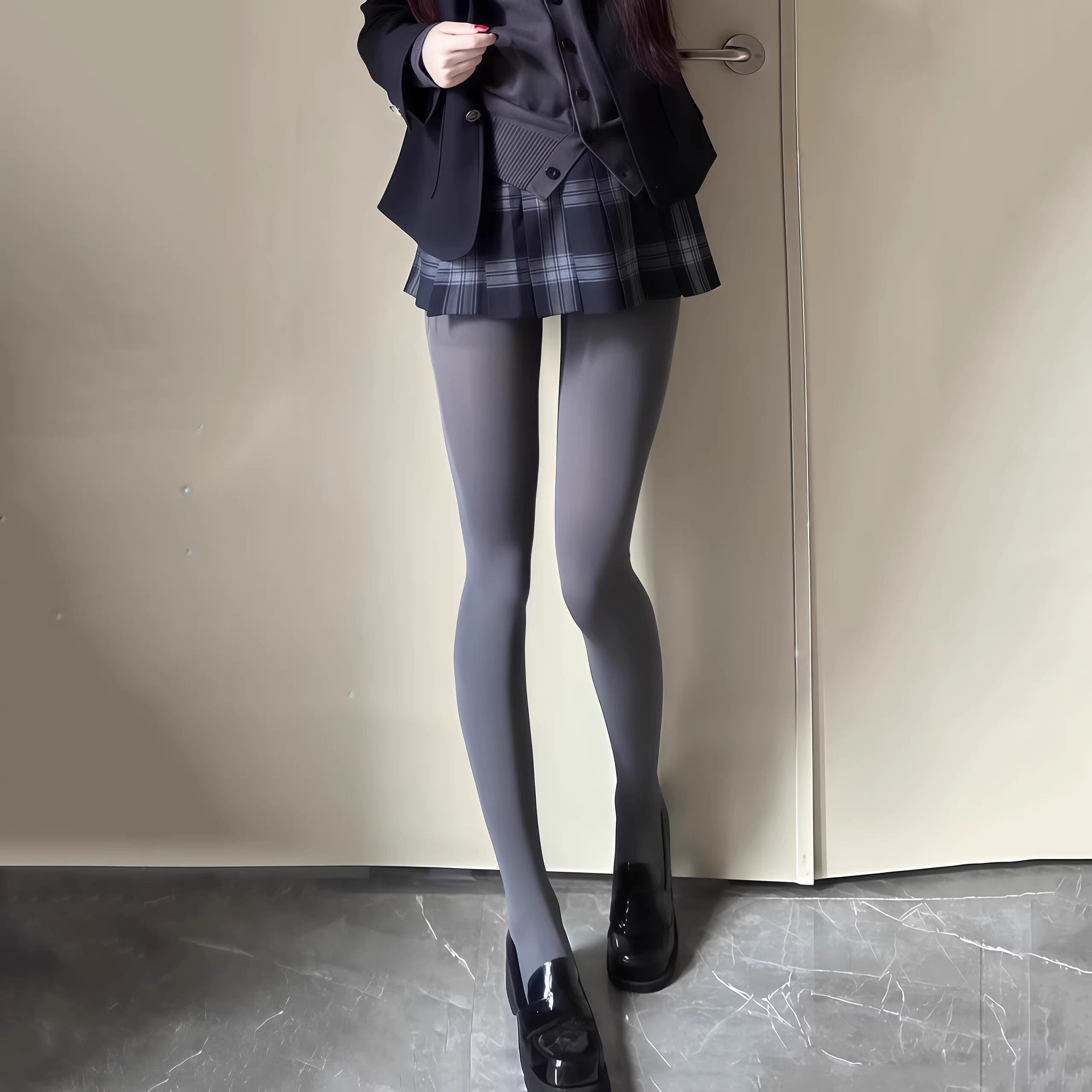 厚黑美学JK天鹅绒60D美腿连裤袜