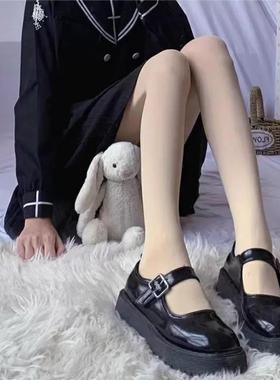 日系白丝JK洛丽塔天鹅绒80d白色连裤丝袜女打底袜薄款lolit