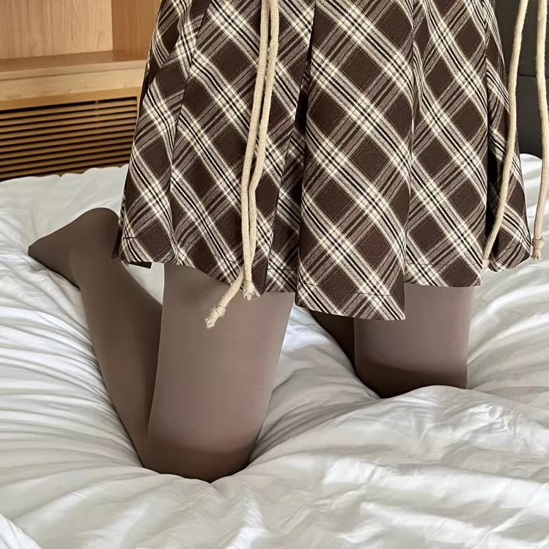 120D慕斯奶白天鹅绒光腿连裤袜