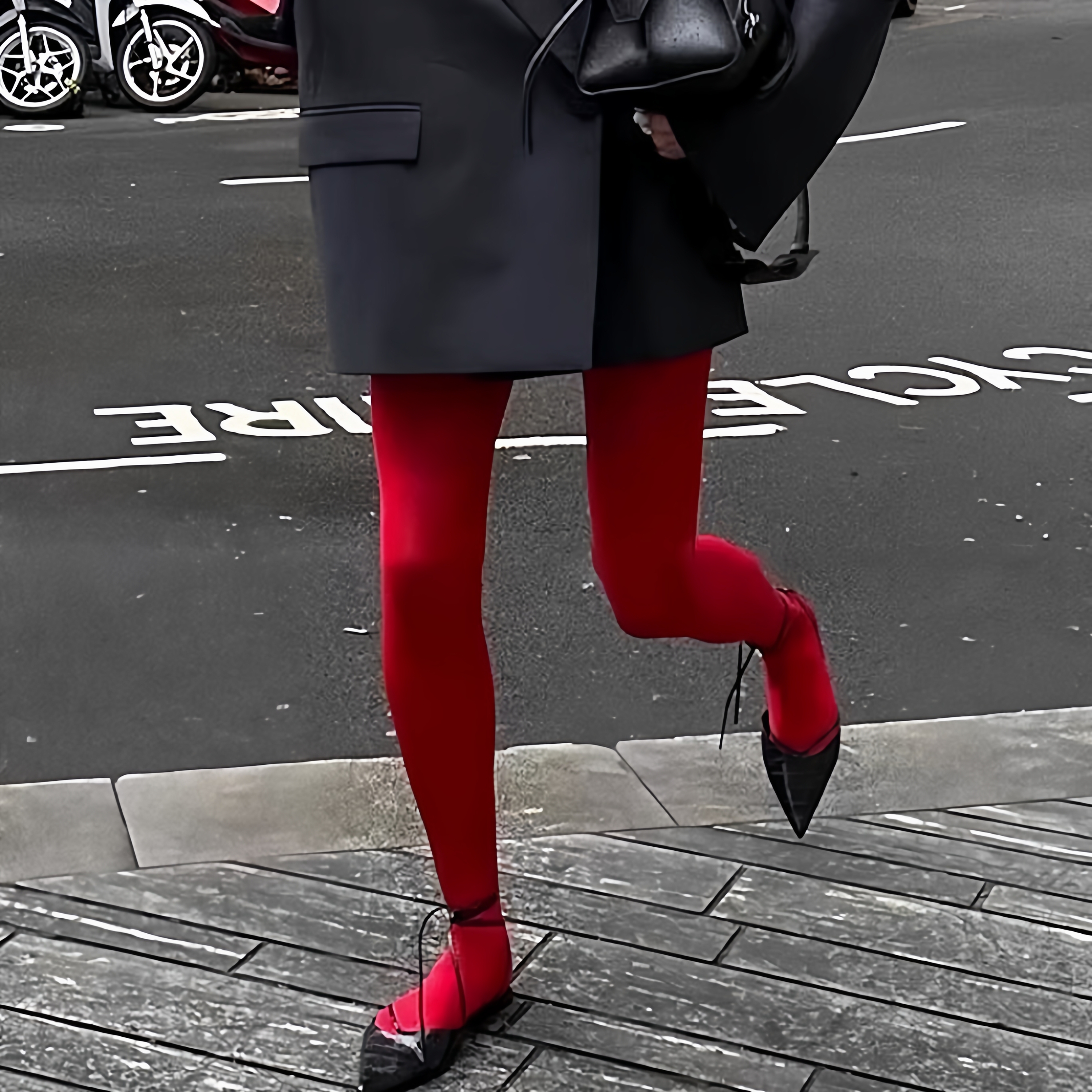 红色连裤袜女复古天鹅绒秋冬打底袜内穿外搭显瘦博主红裤袜紧身塑