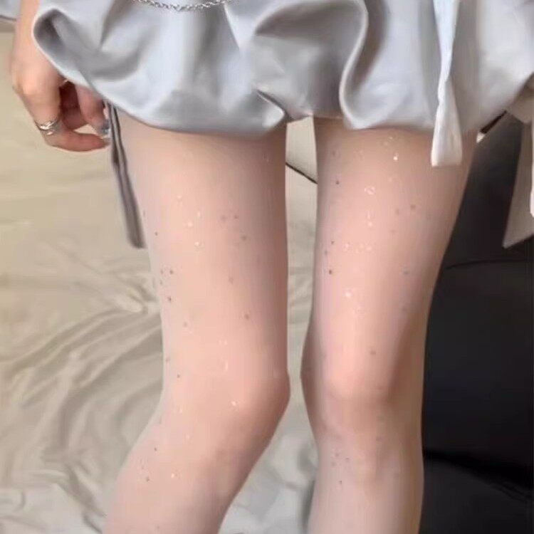 夏季超薄0D亮钻纯欲美腿连裤袜