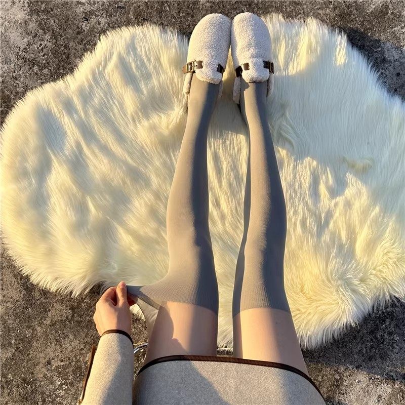 灰色连裤袜秋冬毛圈假高筒过膝大腿拼接白色打底裤女JK长筒白丝袜,女士内衣/男士内衣/家居服,连裤袜/打底袜,淘宝优惠券,粉丝福利购,淘宝优惠卷