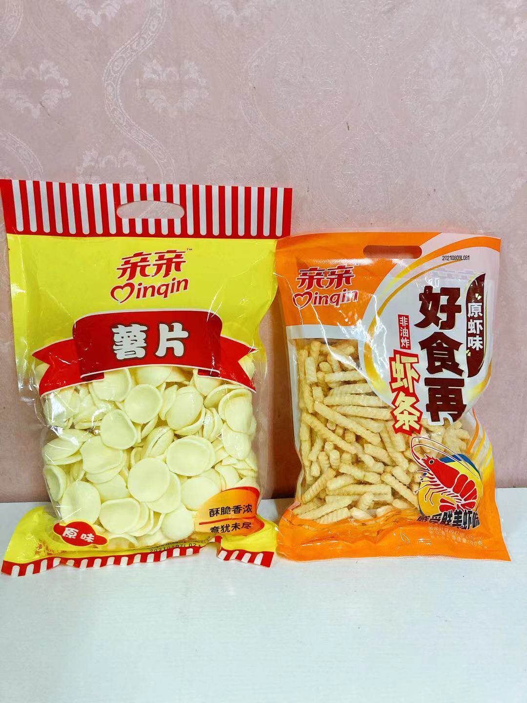 亲亲薯片100克原味大薯片经典大包装非油炸亲亲虾条儿时怀旧零食