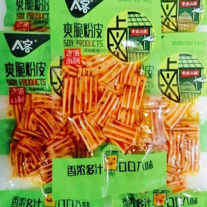 A客卤香爽脆粉皮香辣豆腐干风味休闲零食素食辣条老汤卤制1份包邮