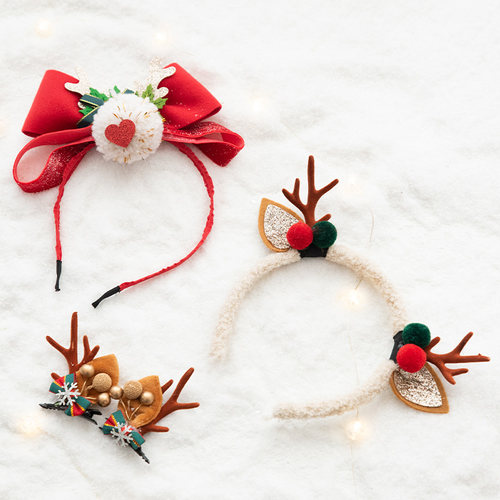 圣诞节头扣发簪装饰泽阳