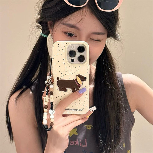 刺绣小狗适用opporeno12手机壳