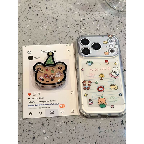 生日帽小熊适用华为nova15手机壳mate80pro新款pura70透明荣耀500/400/300/200防摔magic8可爱x70/x60i/x50女