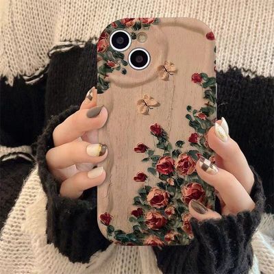 油画玫瑰适用opporeno11手机壳