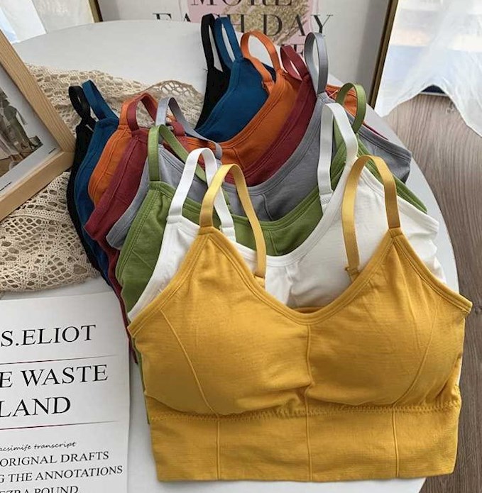 韩版chic无痕美胸内衣纯色聚拢无钢圈打底全罩杯吊带文胸2020新款