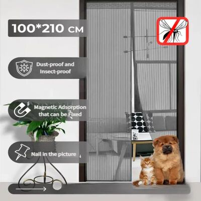 Heavy Duty Magnetic Screen Door Mesh Curtain Mosquito Net Bu