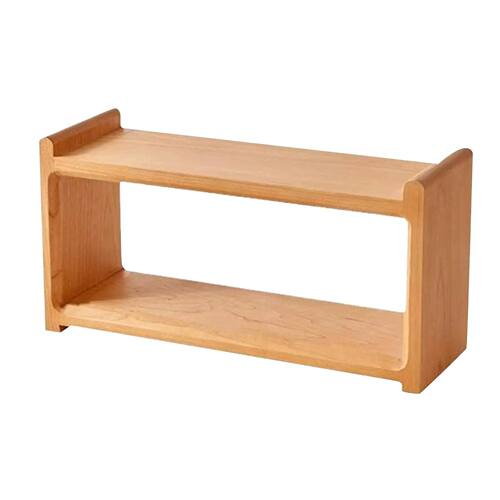 Wood Cup Holder Spice Rack Multipurpose Double Layer Sturdy