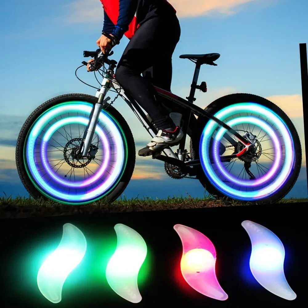 Colorful Bike Wheel Spoke Light Waterproof MTB Balance Bicyc