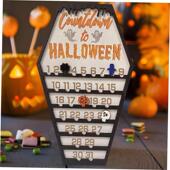 calendar Halloween signs万圣 decorate countdown wooden props