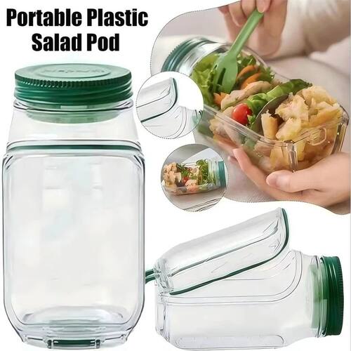 Leakproof Salad Box Portable Breakfast Fruit Storage Box Pla