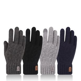 plus winter touch gloves men warm fleece 2023 screen new