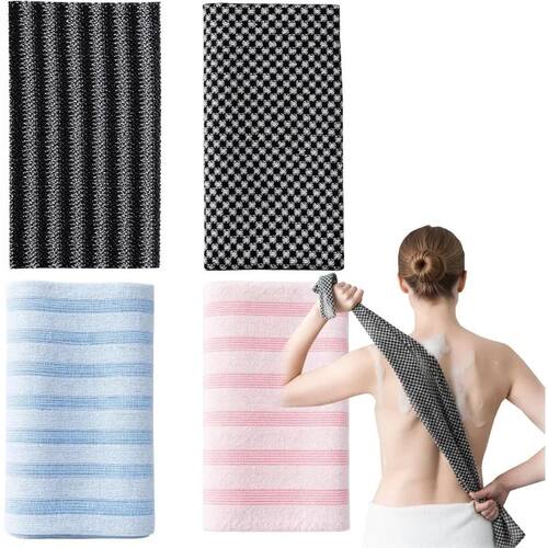 1pc Long Handle Back Scrub & Exfoliating Towel, Japanese Sty