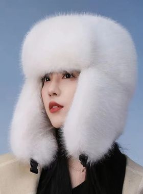 Faux Fur Bomber Hat Women Cycling Skiing Warm Earmuffs Windp