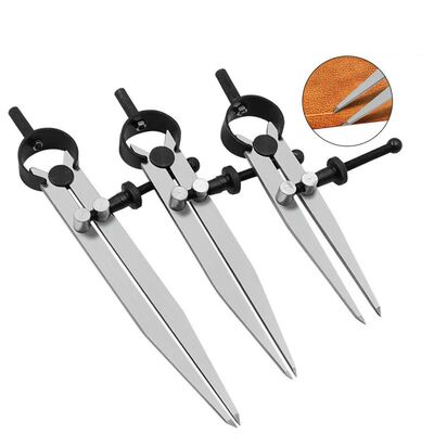 Adjustable Leather Compass Lockable Carbon Steel Divider Win