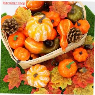 Decoration Christmas Autumn Pumpkin Garl Wreath Thanksgiving