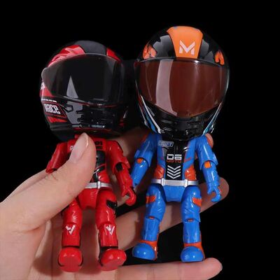 Deformation Helmet Simulated Motorcycle Rider Doll Action Fi
