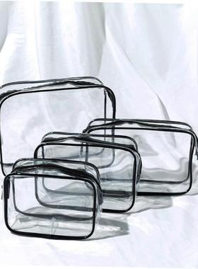 PU Travel Storage Bag Cosmetic Makeup Washbag Clear Handbag