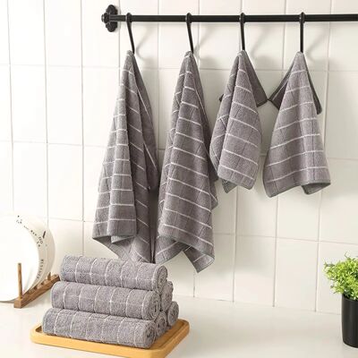 4PCS Microfiber Kitchen Towels Dishcloths Classic Waffle Wea