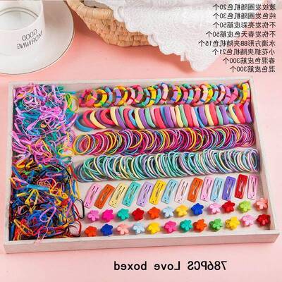 Candy Color Girls Hair Clips Rope Ponytail Holder Kids Hair