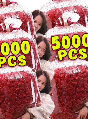 5000/100Pcs Artificial Fake Rose Petals Colorful Simulation