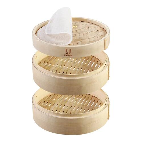 Bamboo Steamer Basket with Lid Dumpling Steamer Basket Chine
