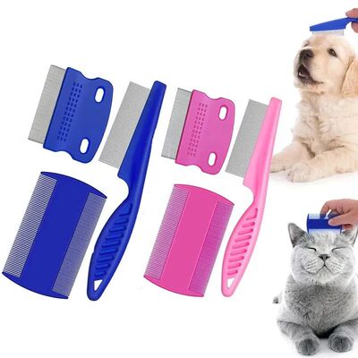 3 Pcs Cat Flea Comb Set for Grooming Removes Fleas Lice and