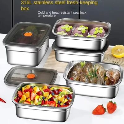 Stainless Steel Camping Lunch Box Sealed Microwave Suitable