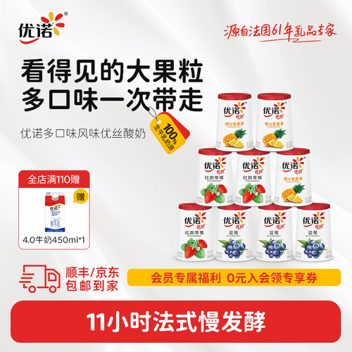 优诺乳酸菌果粒风味酸奶