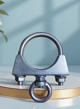 钢管带吊环承重支架管夹卡箍圆管管卡不锈钢圆形卡扣固定挂钩水管
