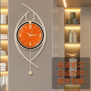 挂表 轻奢客厅挂钟简约现代家用高级钟表北欧静音时钟创意静音时尚